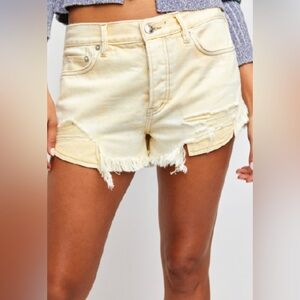 We The Free by Free People Loving Good Vibrations Shorts, Banana Split